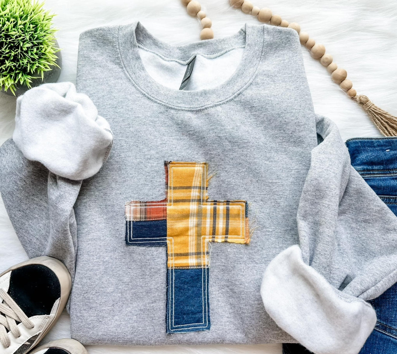 Patchwork Cross sweatshirt
