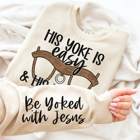 His Yoke is Easy Black Ink - Transfer (SDD)