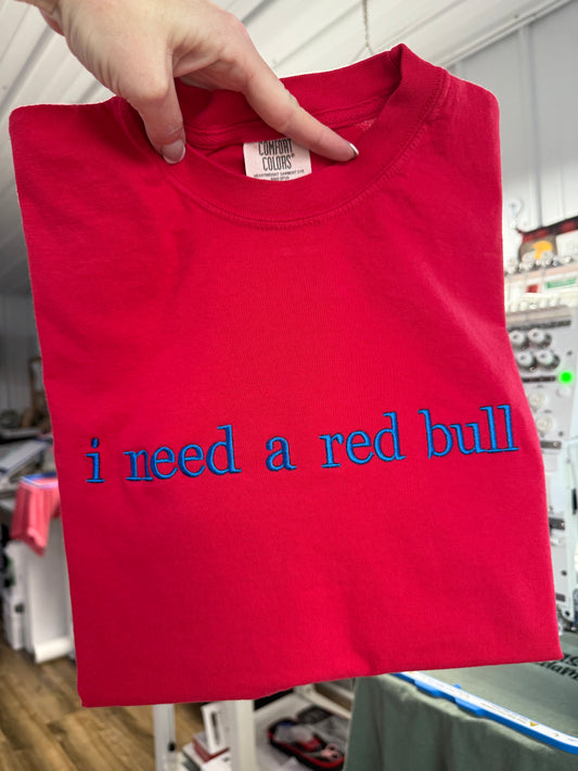 *CUSTOM NAME/WORD- EMBROIDERED TEE