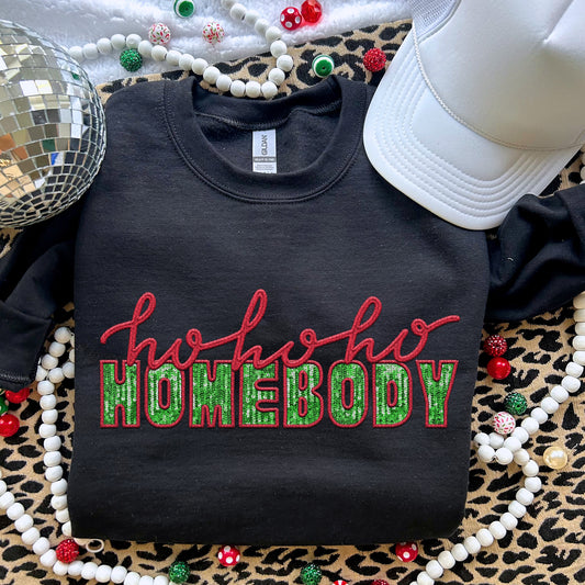 Homebody Green Sequin Red - TRANSFERS (RT)