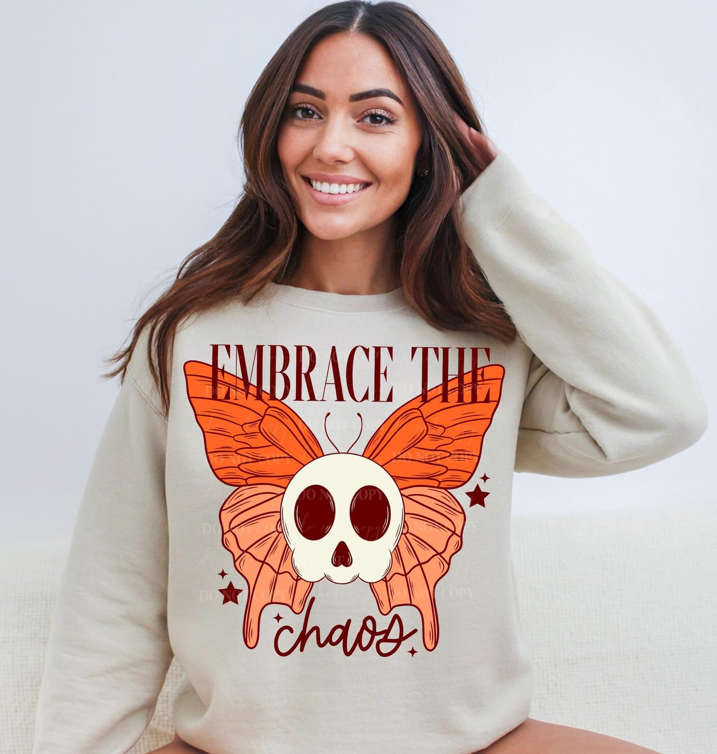 Embrace the Chaos Orange Butterfly - TRANSFER (L)