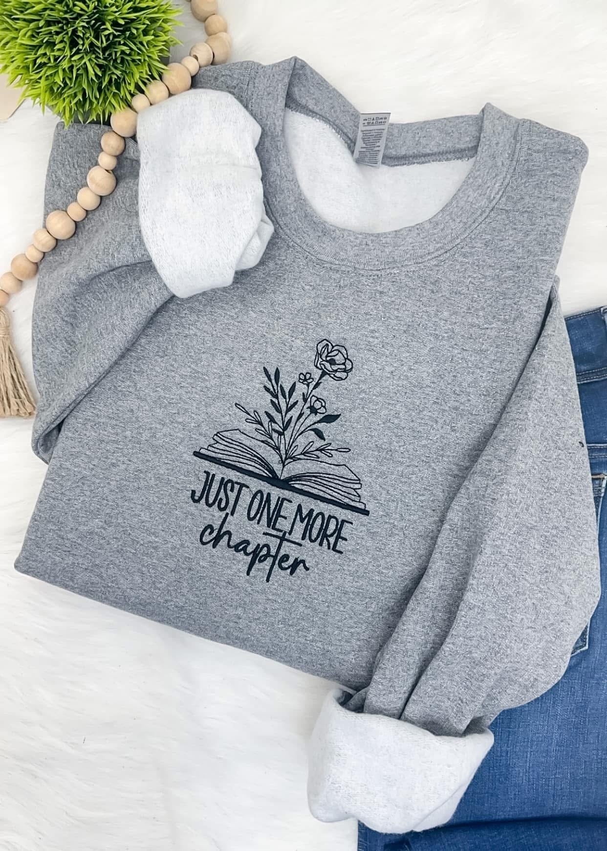 Just one more chapter- Embroidered