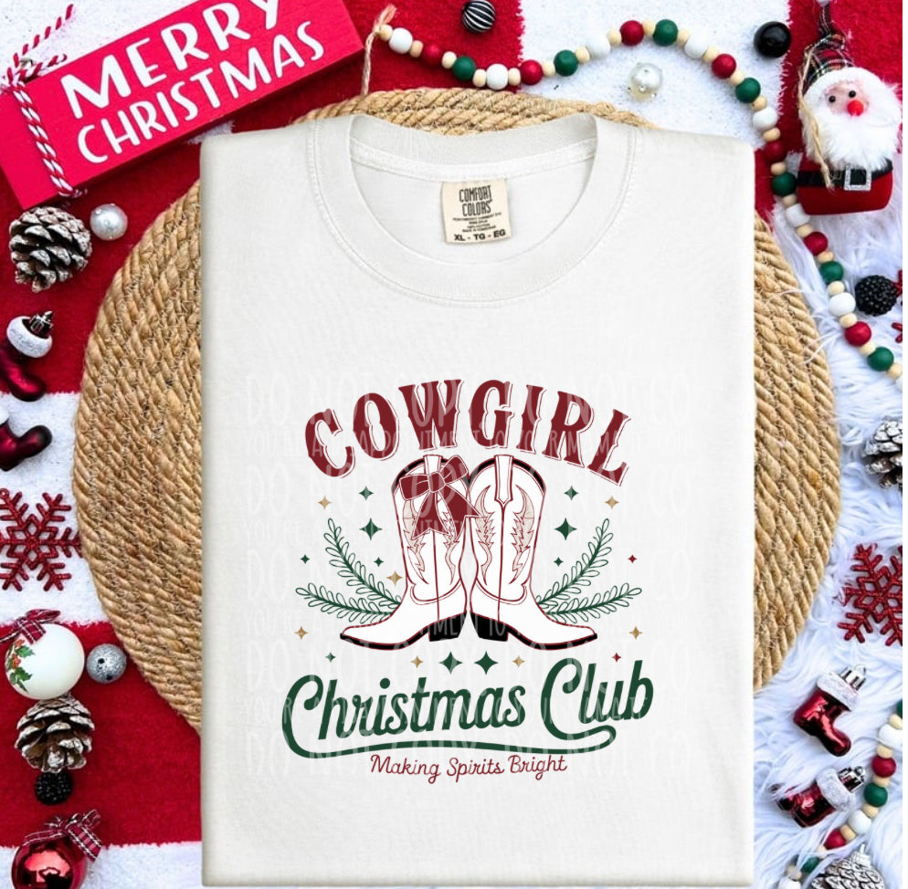 Cowgirl Christmas Club - TRANSFER