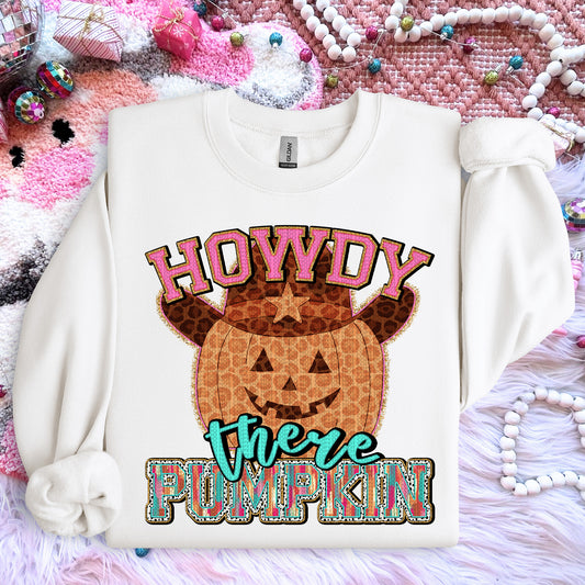 Howdy There Pumpkin Cowboy Pumpkin - TRANSFER (KD)