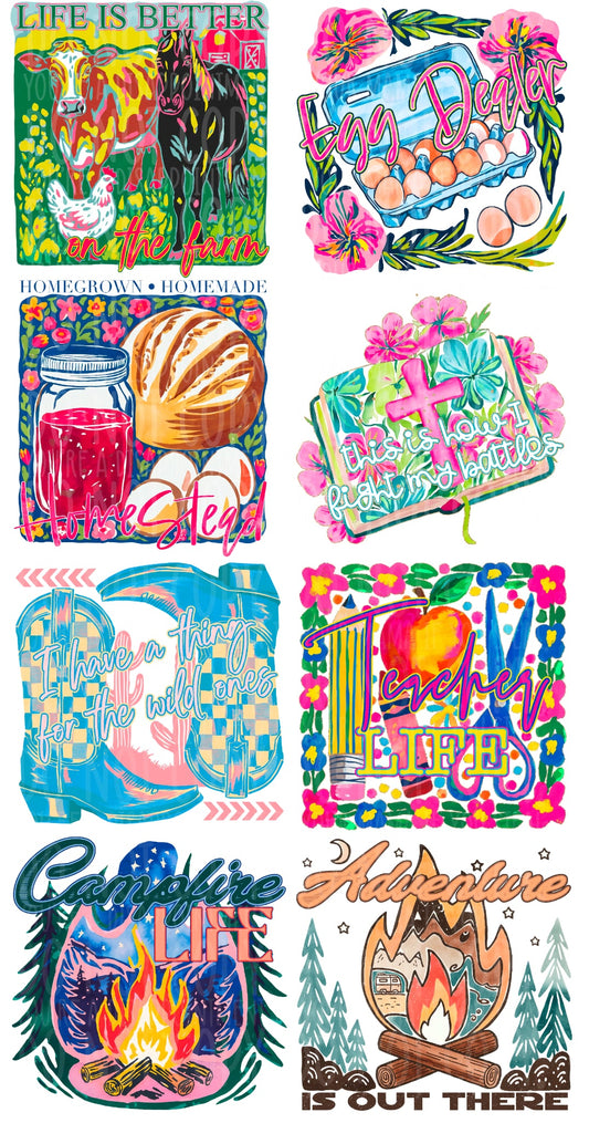 Life is better gang sheet