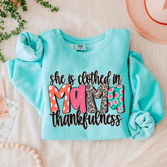 She is clothed in thankfulness MAMA- Transfer (SDD)