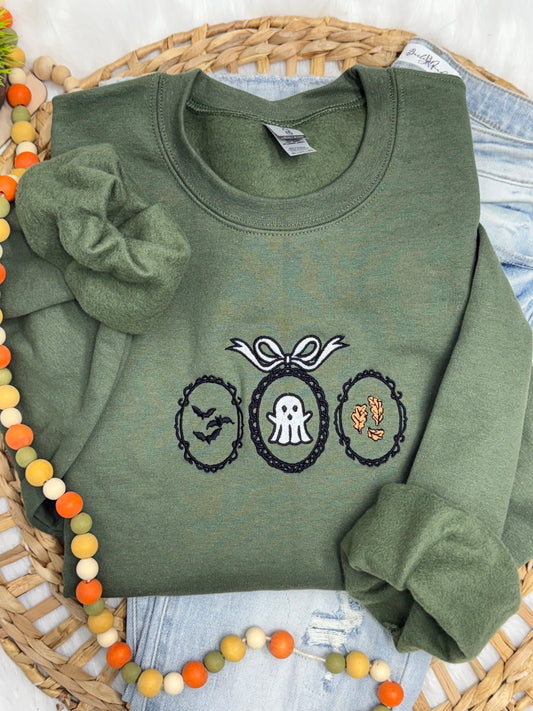 Spooky Frame- EMBROIDERED SWEATSHIRT
