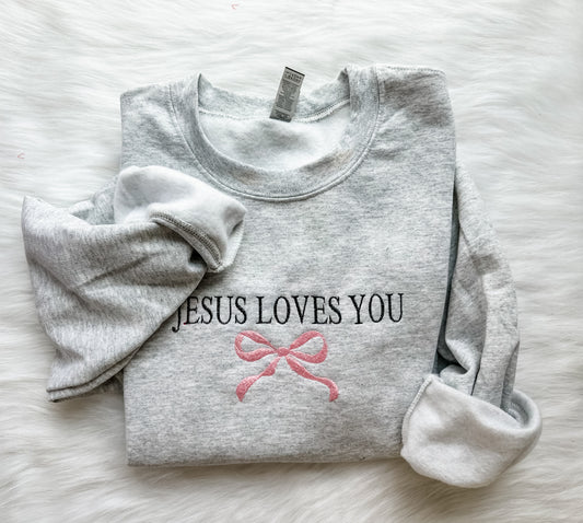 Jesus Loves You- Embroidered