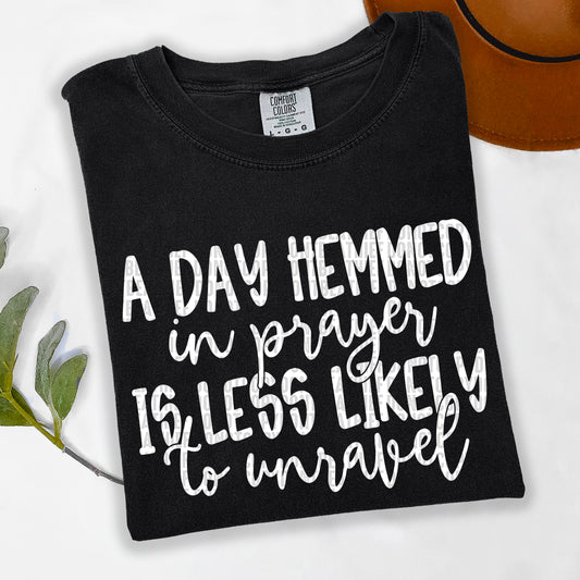 A Day Hemmed In Prayer / White - TRANSFER (SDD)