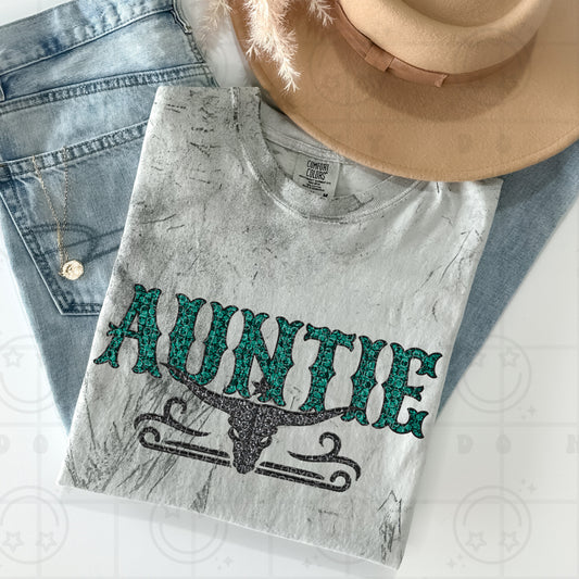 Teal Lace Auntie - TRANSFERS (HW)