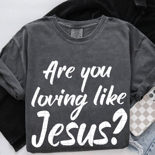 Are You Loving LIke Jesus / White -  TRANSFER (SDD)