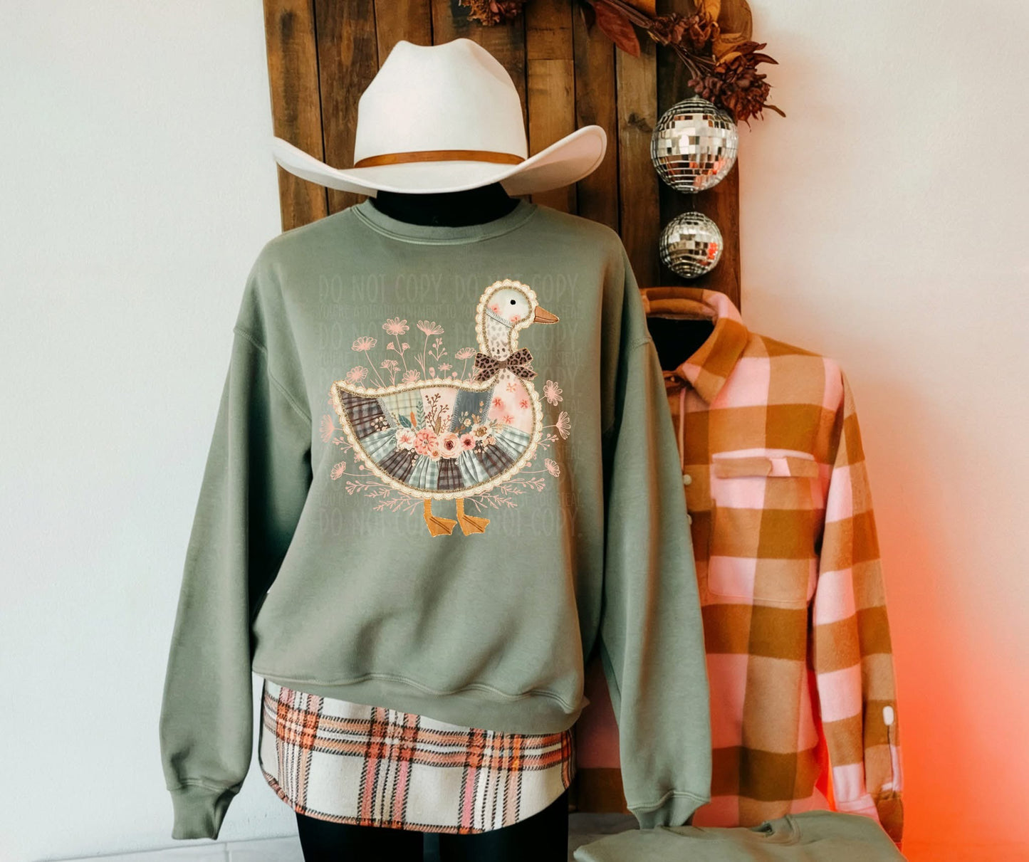 Patchwork Goose- COMPLETED SWEATSHIRT