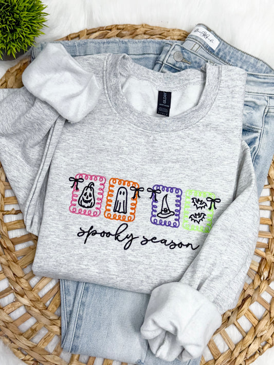 Spooky Season- Embroidered Sweatshirt