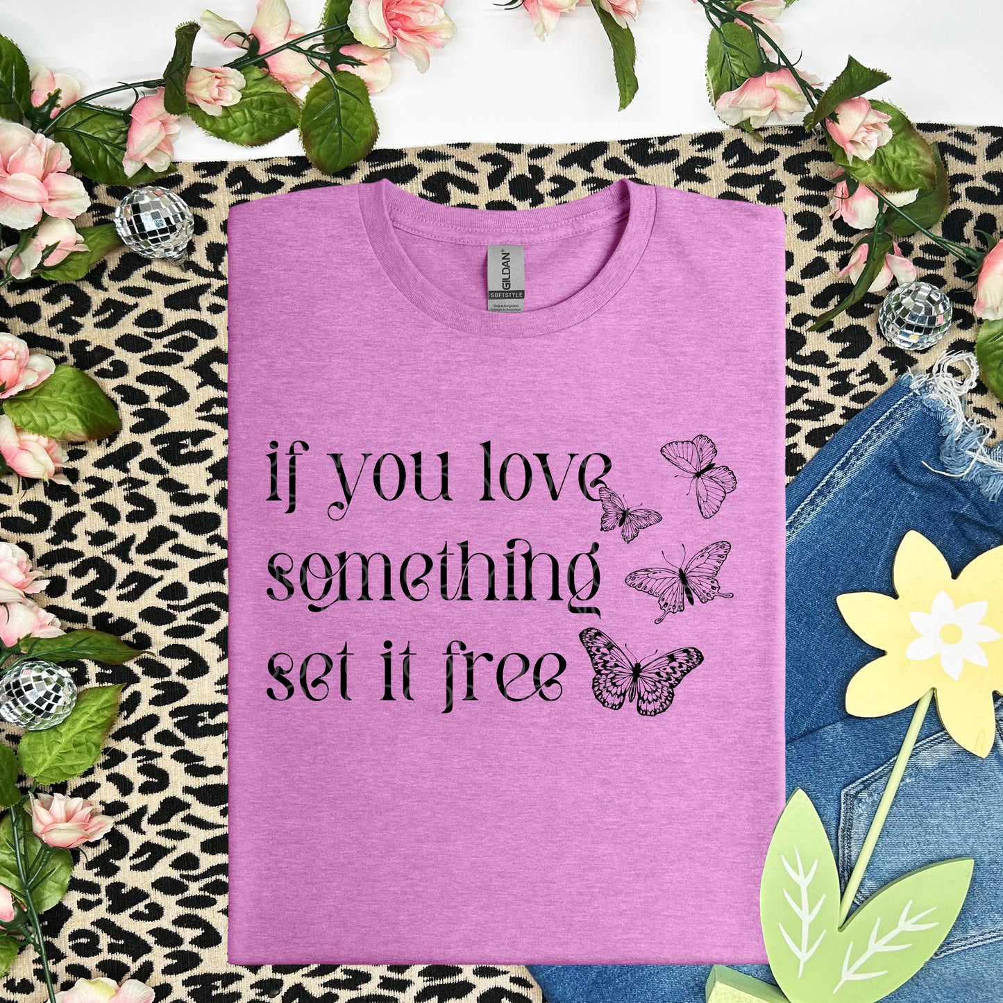 If You Love Something Set It Free Butterflies Various Ink Colors - Transfer (SD)
