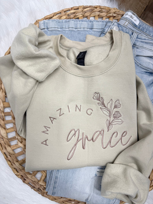 Amazing Grace- Embroidered