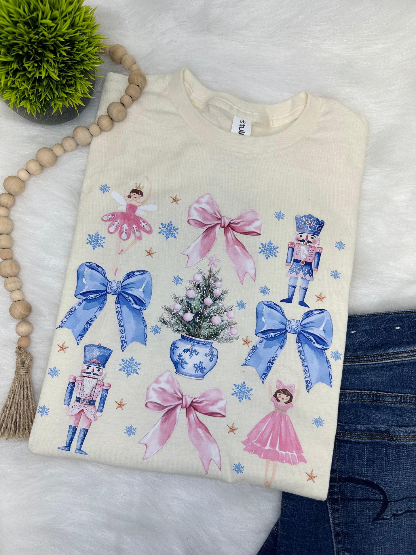 Nutcracker Bows- COMPLETED TEE