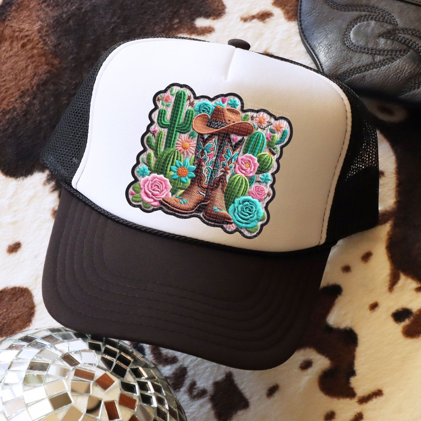 Cowgirl Patch-Hat Transfer (E)