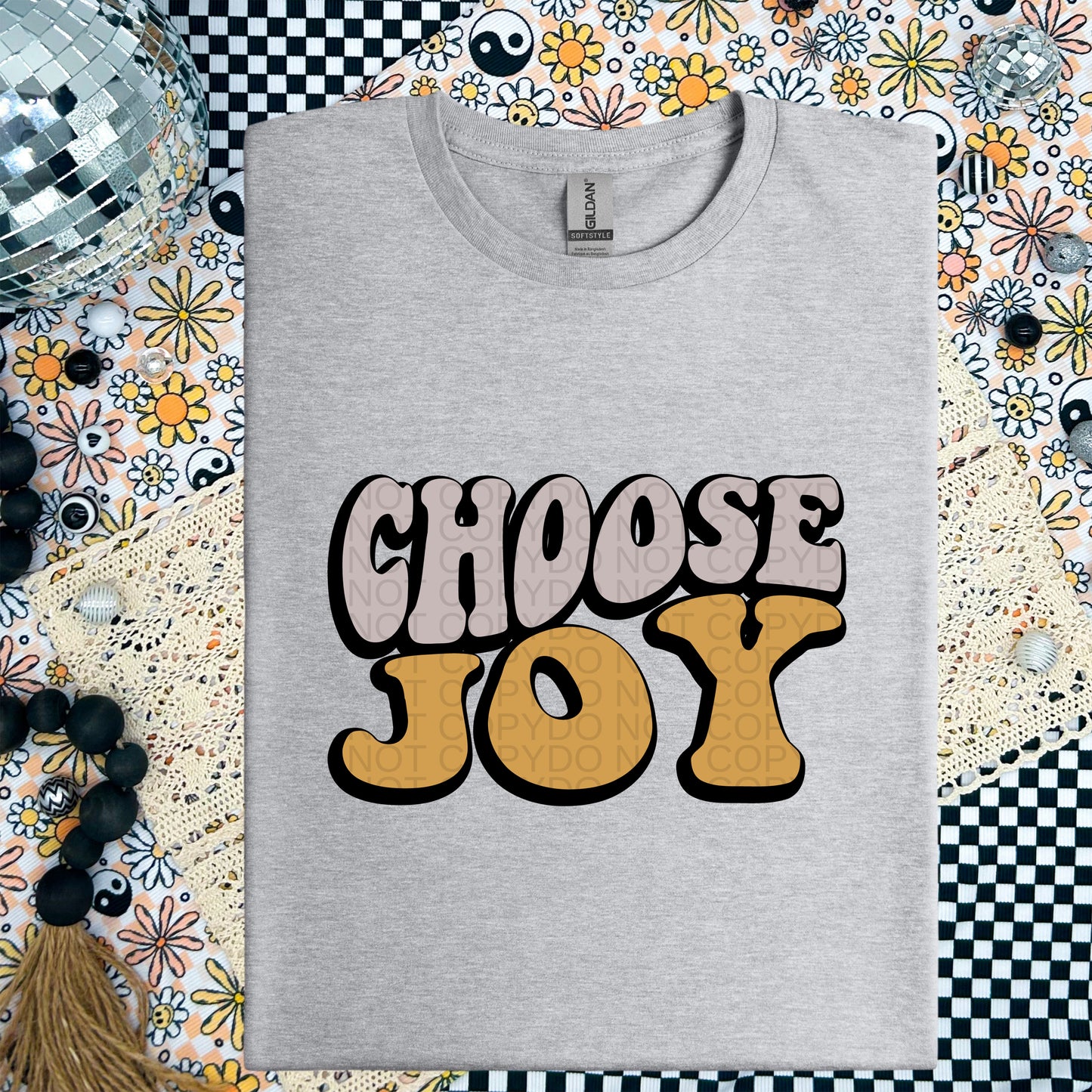 Choose Joy Retro Wavy - TRANSFER (CF)