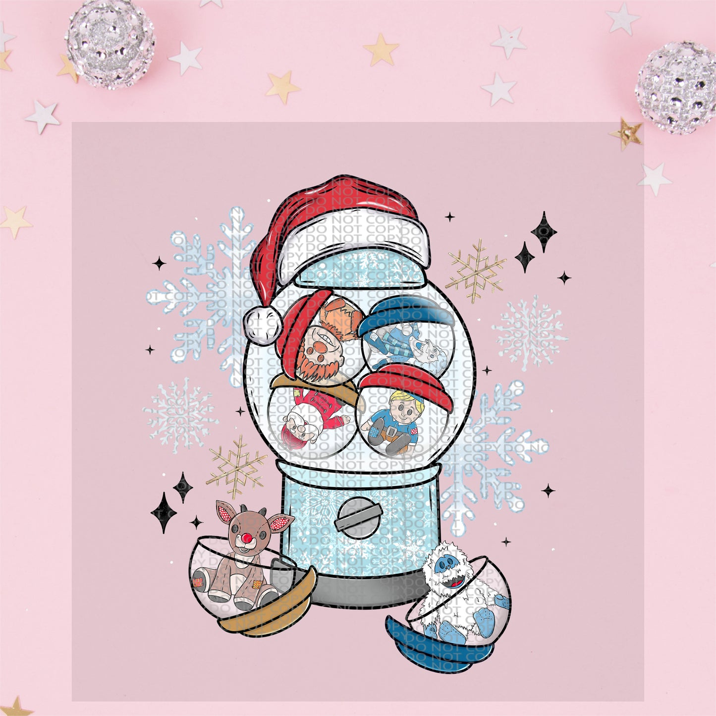 Christmas Bubblegum Machine - TRANSFER (TGG)