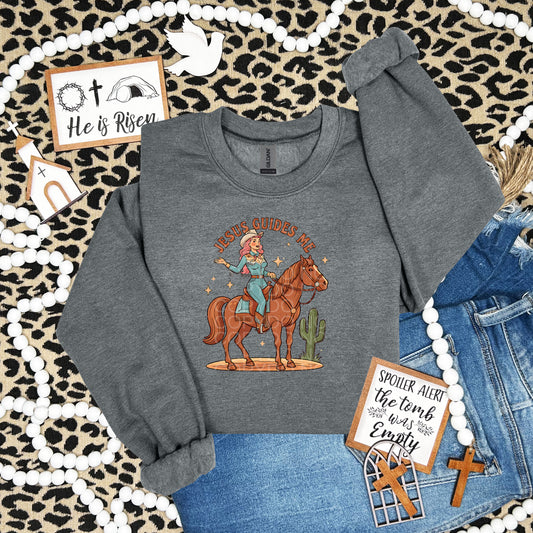 Jesus Guides Me Woman on Horse - TRANSFERS (SAVED)