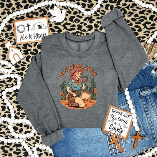 Not Today Satan Woman With Snake - TRANSFERS (SAVED)