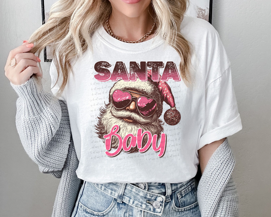 Santa Baby with Heart Sunglasses - TRANSFER (SS)