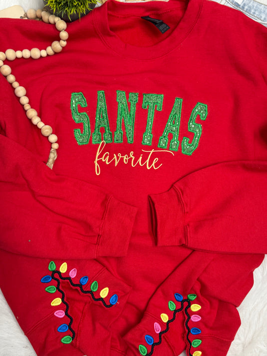 Santa's Favorite- EMBROIDERED SWEATSHIRT