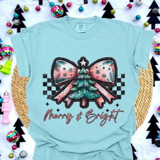 Merry & Bright Bow- Transfer (RT)