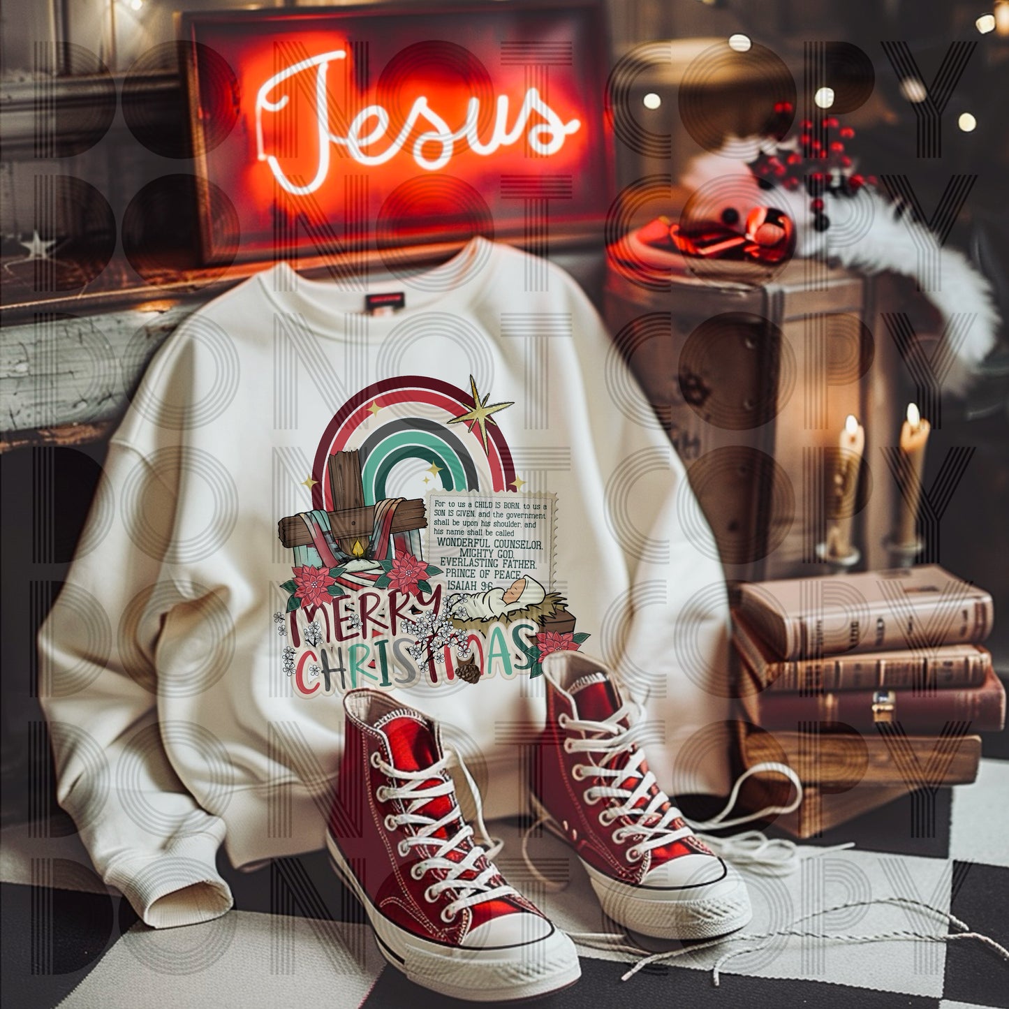 Merry Christmas Retro - TRANSFERS (RH)