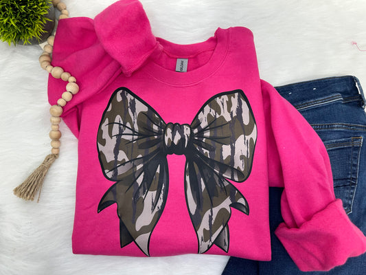 Camo Bow - COMPLETED SWEATSHIRT