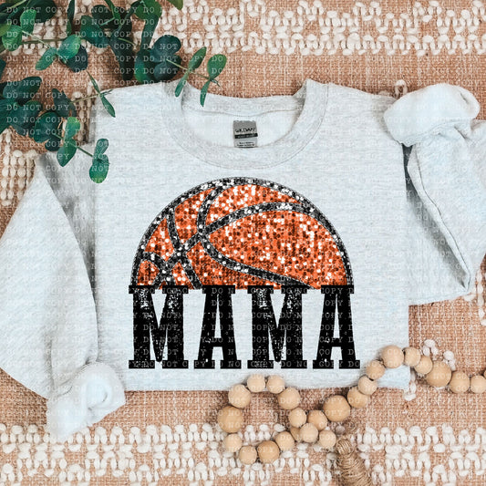 Basketball Mama faux sequin - Transfer (E)