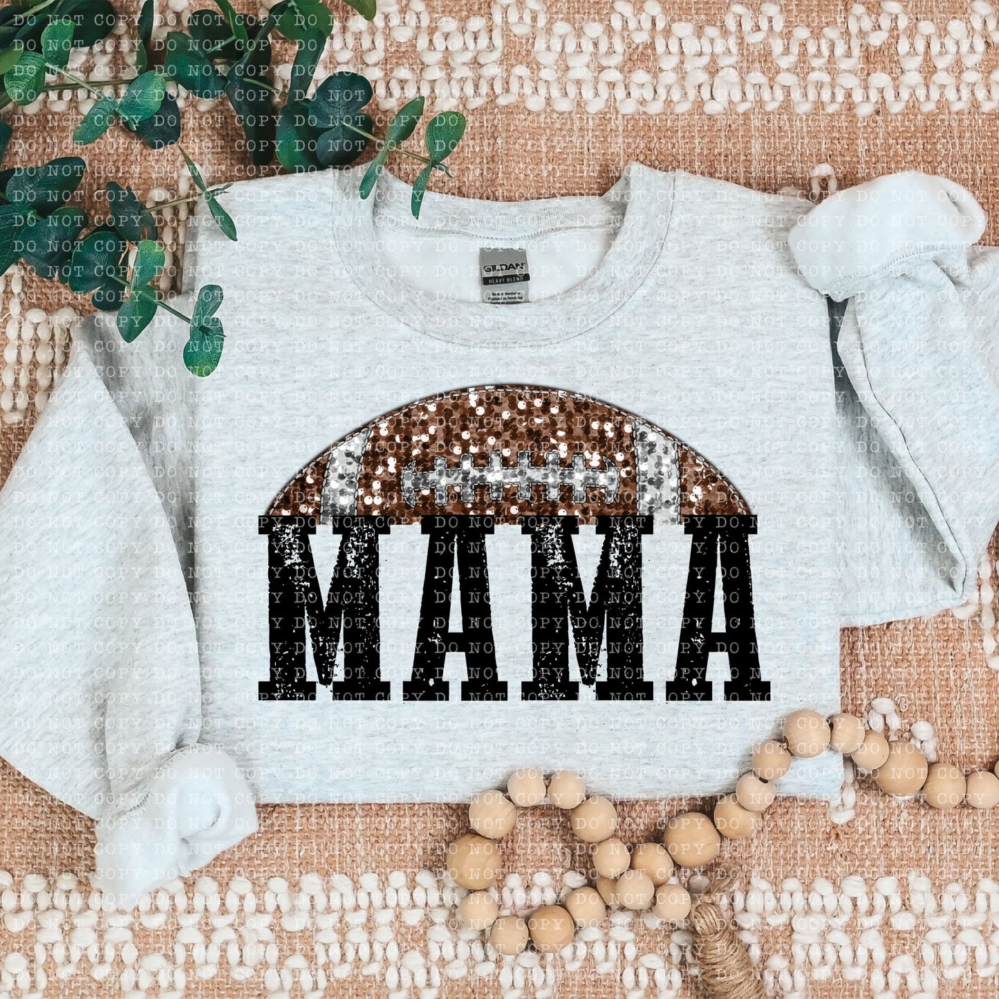 Football Mama faux sequin - Transfer (E)