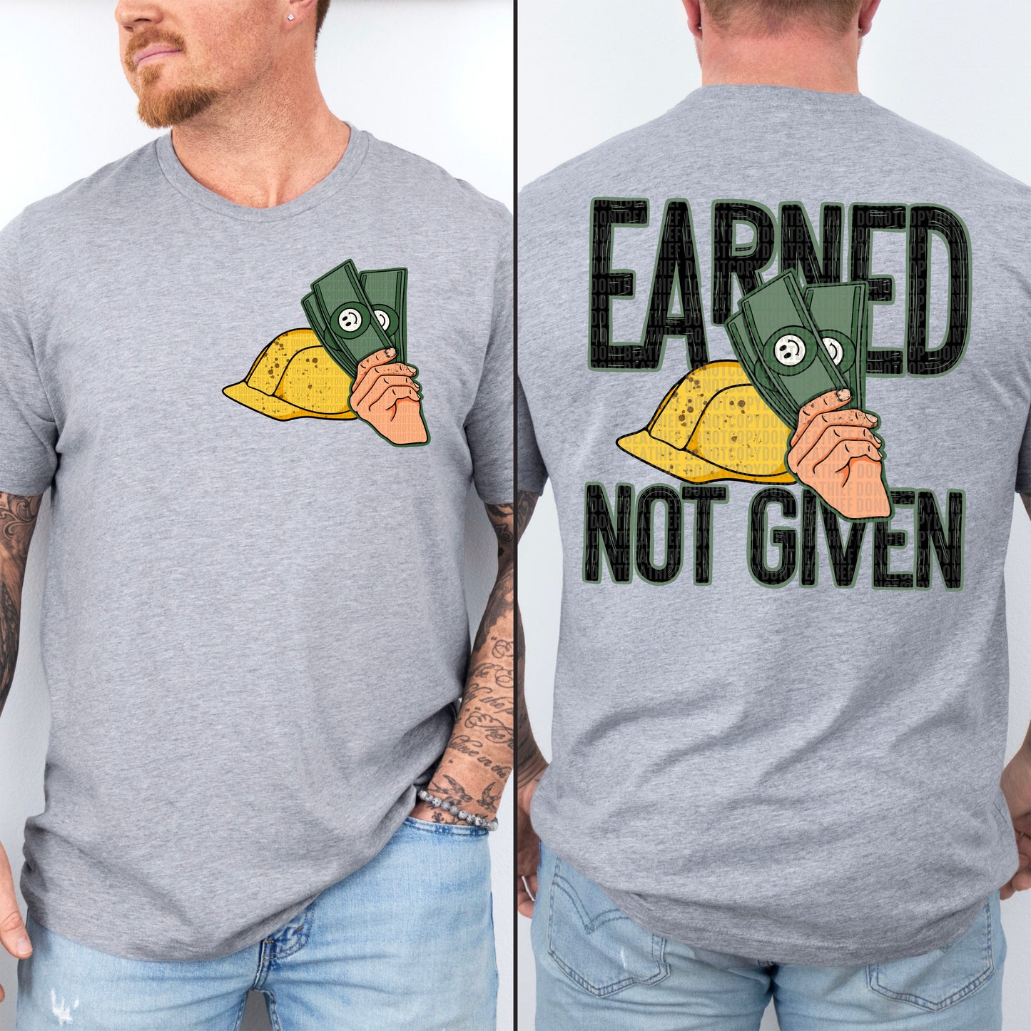 Earned Not Given -pocket/Back - Transfer (SDD)