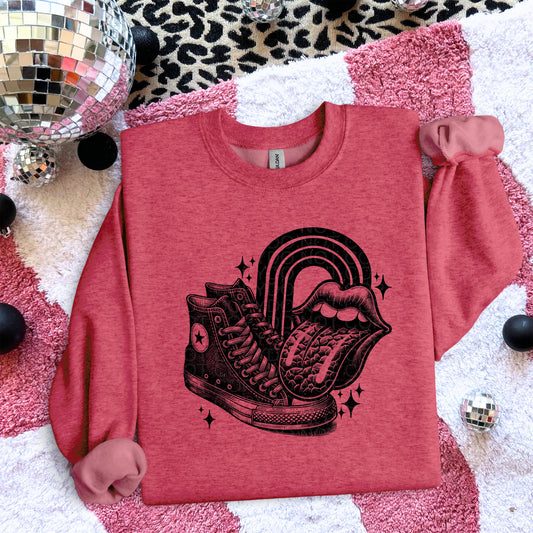 Shoe with Tongue and Rainbow - TRANSFERS (L)