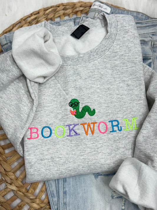 Bookworm -EMBROIDERED SWEATSHIRT