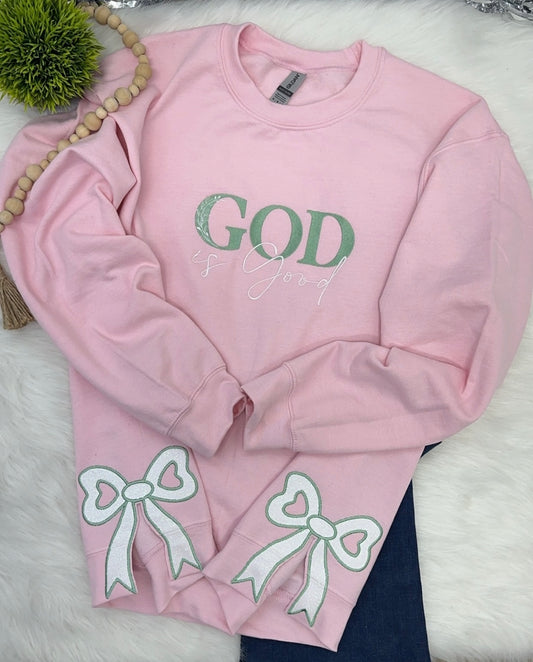 God is good - EMBROIDERED (Pink)