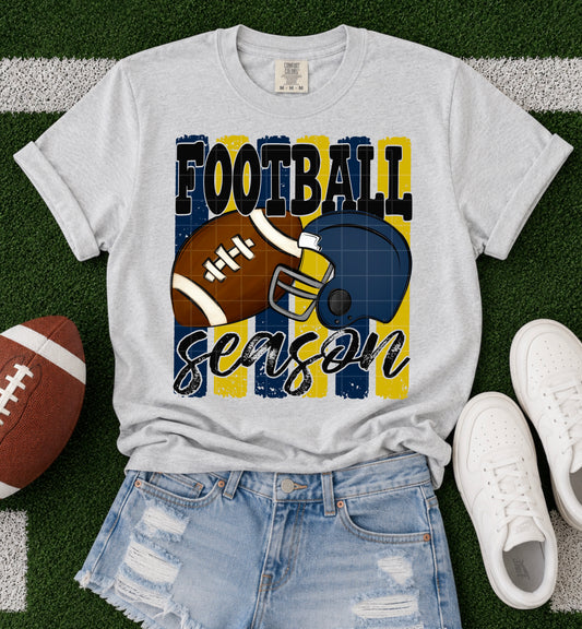 Football Season / Navy &  Gold -  TRANSFER (SDD)