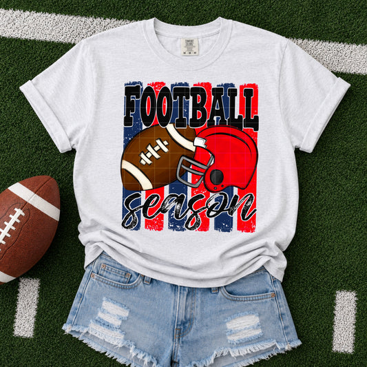 Football Season / Navy &  Red -  TRANSFER (SDD)