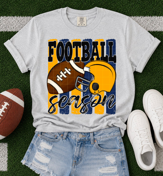 Football Season / Navy &  Yellowgold -  TRANSFER (SDD)