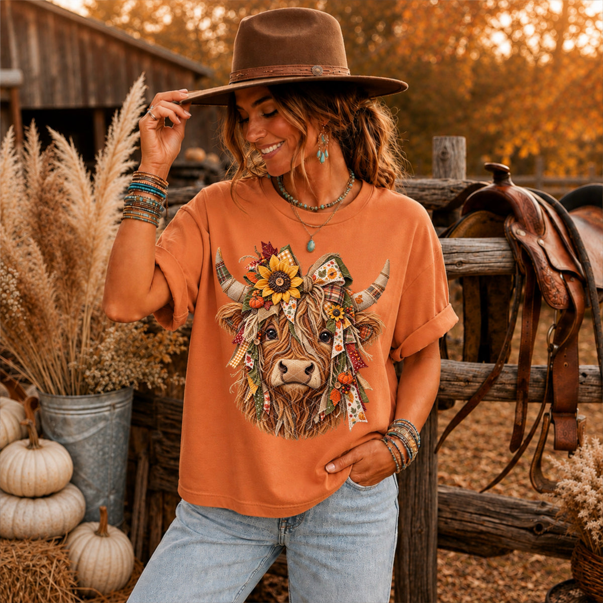 Fall Sunflower Highland - Transfers (SDD)