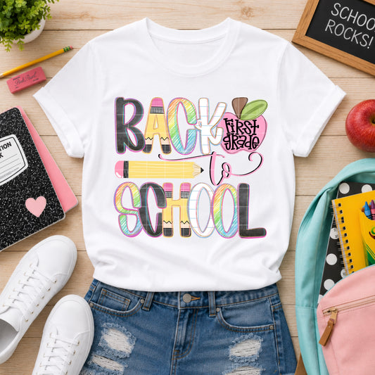 Back To School First Grade  -  TRANSFER (SDD)