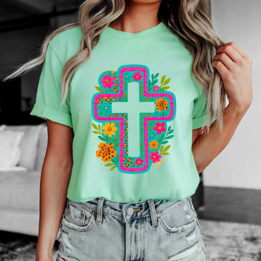 Floral Cross -  TRANSFERS (SDD)