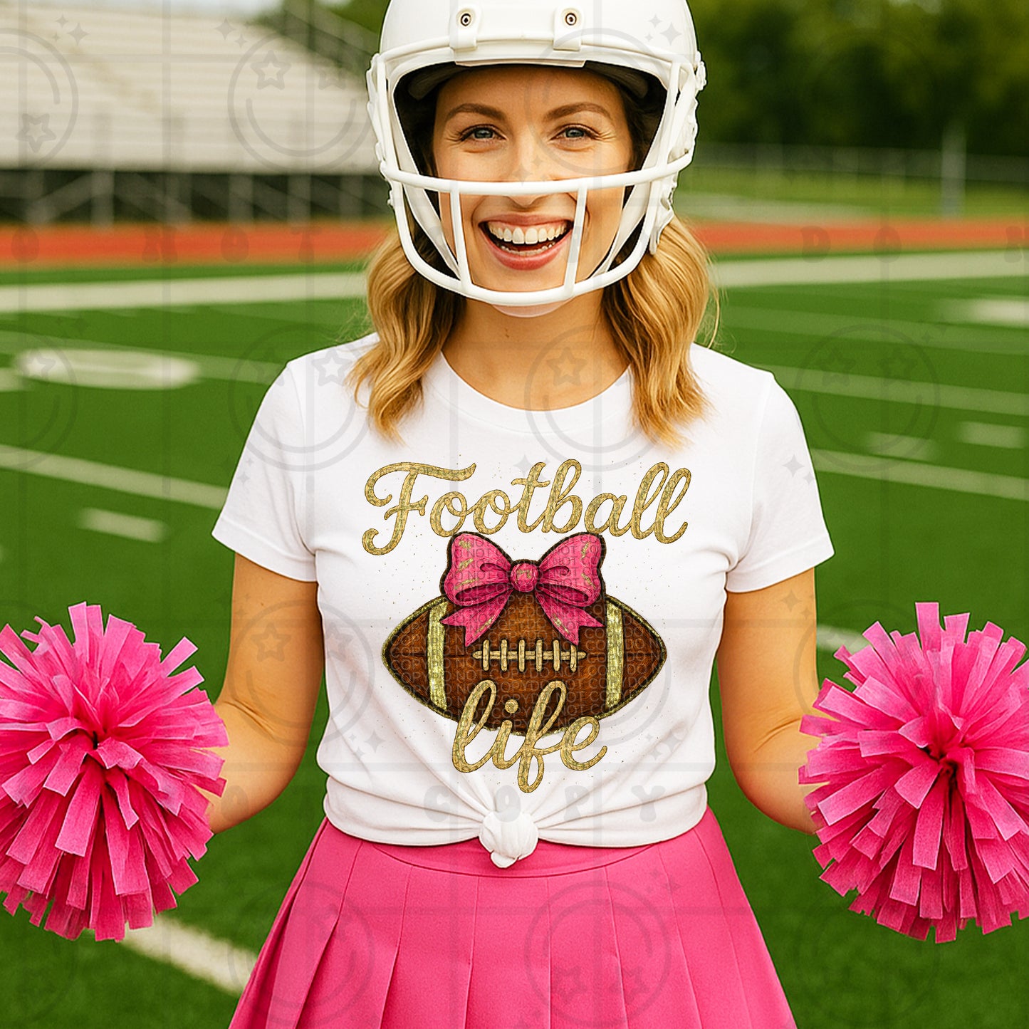 Football Life Football With Bow -  TRANSFER (HW)