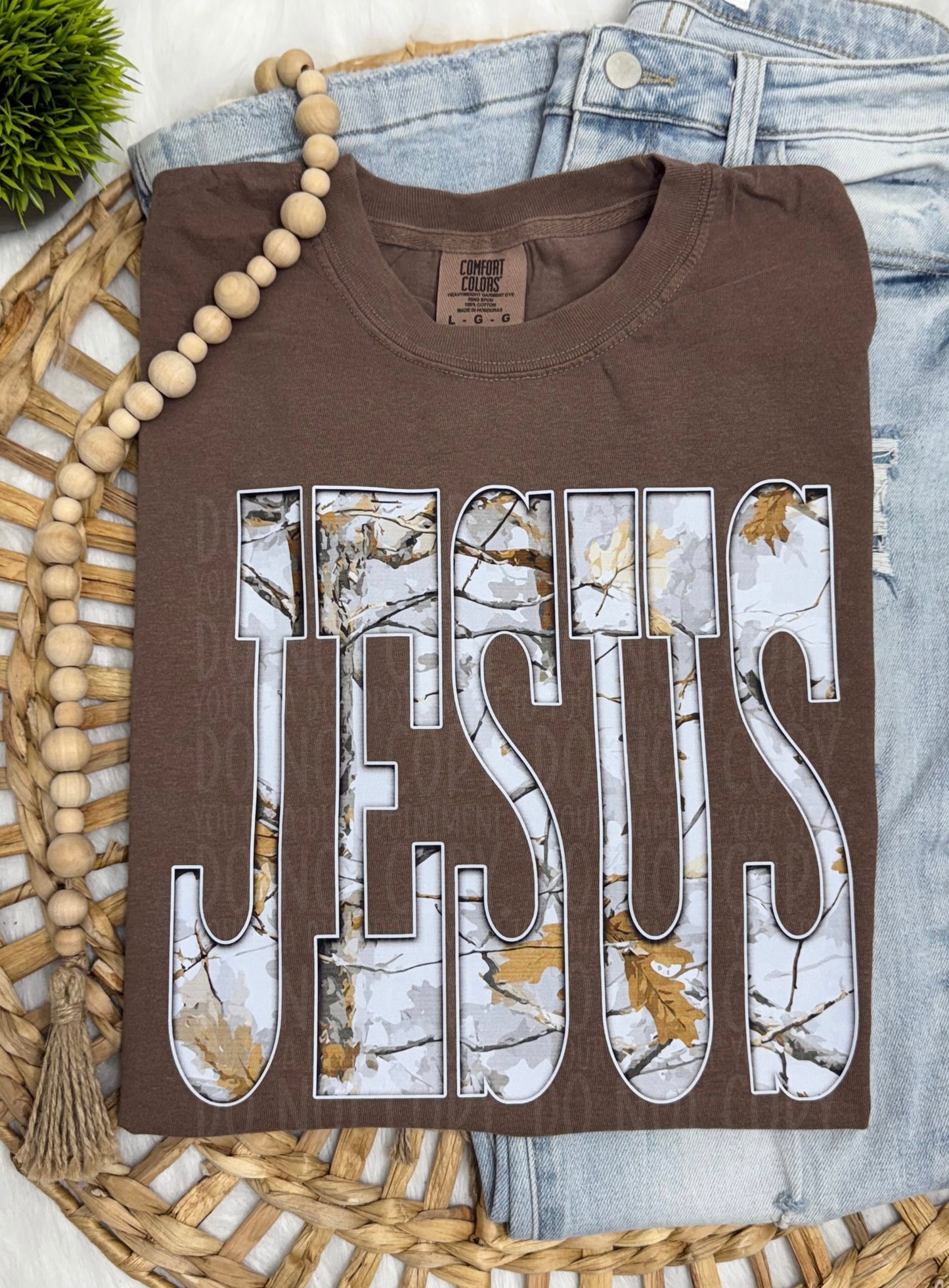 White Camo Jesus - COMPLETED TEE