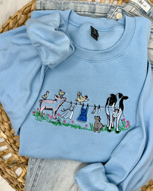 Laundry Day -EMBROIDERED SWEATSHIRT