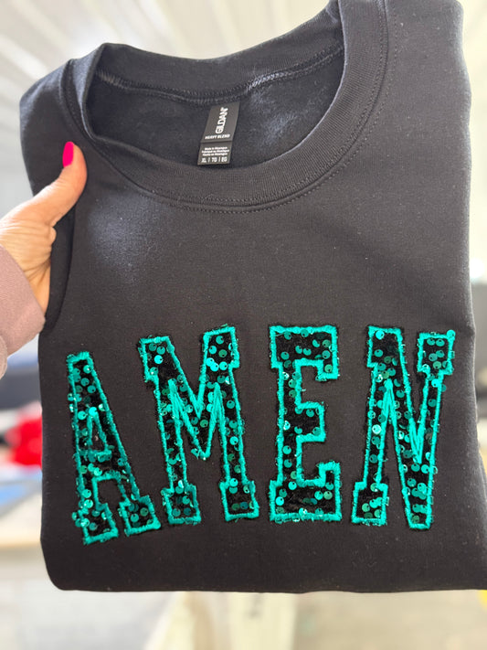 Amen Sequins- Embroidered