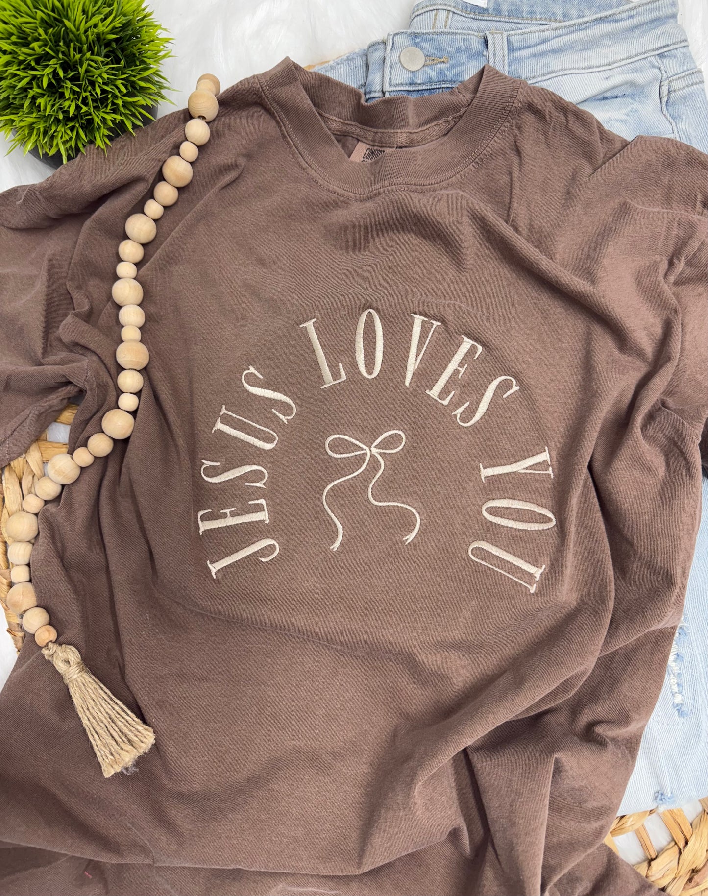 Jesus Loves You - Embroidered SWEATSHIRT