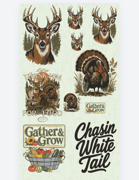 Chasin White Tail Pre Made Gang Sheet