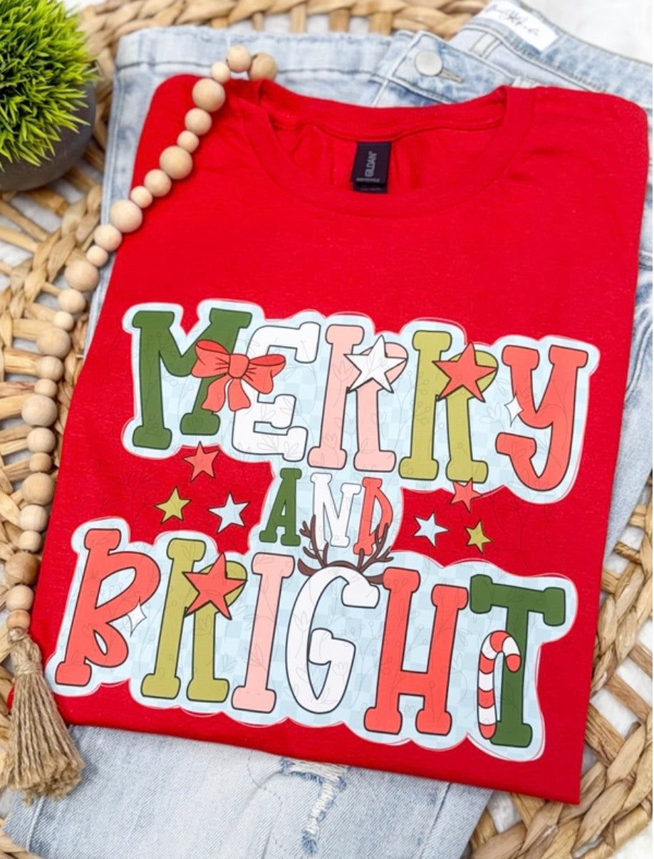Merry & Bright | Red - COMPLETED TEE