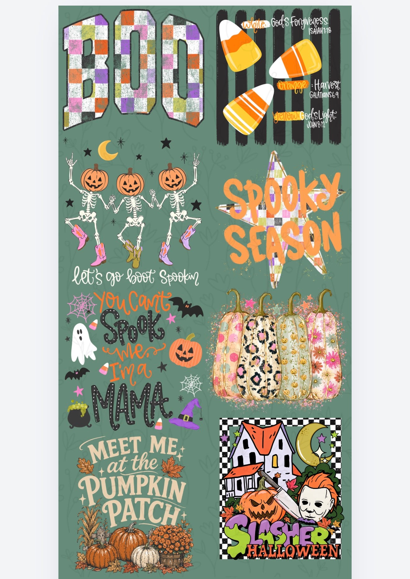 Boo Pre Made Gang Sheet